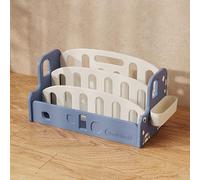 STCERY Ripiani In Telaio In Plastica, Scaffale Multistrato, Vetrina Aperta Con Ingombro Ridotto, Libreria Tavolo, Facile Da Montare, Per Camera Da Letto E Soggiorno(Blue)