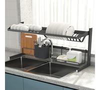 STCERY Scolapiatti Per Il Piano Di Lavoro Della Cucina, Stabile Ripiano Portaoggetti, Spazio Di Archiviazione Suddiviso, Perfetto Per La Famiglia E Il Camper