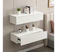 STCERY Set Di 2 Comodini Sospesi, Tavolino Da Letto In Legno Con Cassetto