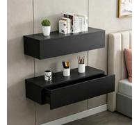 STCERY Set Di 2 Comodini Sospesi, Tavolino Da Letto In Legno Con Cassetto