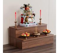 STCERY Supporto Da Tavolo Per Statua Del Buddha, Tavolino In Legno Per Meditazione E Preghiera, Con Cassetti Contenitore, Nicchia Per Il Buddha Per Soggiorno E Casa(100cm/39.4in)