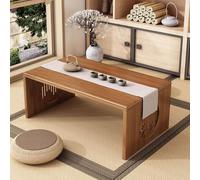 STCERY Tavolino Da Caffè Pieghevole In Stile Giapponese, Tavolo Basso Da Pranzo In Bambù, Stile Tatami, Portatile, Non Richiede Montaggio, Design Compatto(Brown 1,70cm/27.5in)