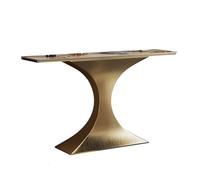 STCERY Tavolo Consolle Ingresso, Tavolo d'ingresso alto e stretto,Struttura Metallica Stabile e Facile da Montare, Tavolo Consolle Moderno per Salotto e Corridoio(Color:Gold,Size:100cm/39.5in)