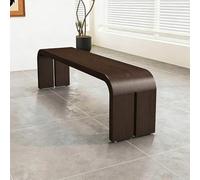 STCERY Tavolo Da Pranzo In Legno, Panca Per Ingresso, Con Base Robusta, Finitura Naturale Con Venature Del Legno, Utilizzabile Immediatamente Per Ufficio, Casa, Hotel(Brown,80cm/31.5in)