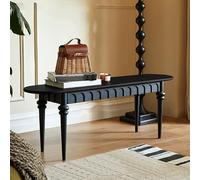 STCERY Tavolo Da Pranzo In Legno Vintage, Panca Per La Fine Del Letto Con Angoli Arrotondati Di Sicurezza, Per Ingresso Liscia E Delicata, Per Cucina, Soggiorno(Black,120cm/47.2in)