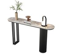 STCERY Tavolo ingresso Consolle Moderno, Struttura Metallica Stabile e Facile da Montare, Salvaspazio, Tavolo d'ingresso alto e stretto, Tavolo Consolle Moderno per Salotto e Corridoio(Color:Black)