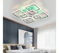 STCH Plafoniera LED Soffitto, Lampada da Soffitto Moderna con Telecomando 100W, Dimmerabile Plafoniera per Soggiorno Camera da letto Corridoio Cucina Ristorante, Funzione di Memoria, 3000K~6500K