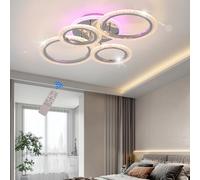 STCH Plafoniera LED Soffitto, Lampada da Soffitto Moderna con Telecomando 60W Dimmerabile, Plafoniera per Soggiorno Camera da letto Corridoio Cucina Ristorante, Funzione di Memoria, 3000K~6500K