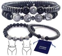 STCORPS7 Magnetic Healing Bracelet Arthritis, Energy Healthy Jewelry Magnetic Therapy Sleep,Hematite Bracelet for Men Women, Crystal Jewelry Healing Bracelets Bring Luck and Prosperity Happiness