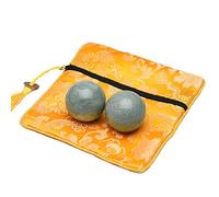 STCREE Palline da 3,8 cm per esercizi e meditazione in marmo cinese, verde scuro, per massaggi e meditazione, per terapia delle mani, verde scuro, senza suonerie, TQGJST13