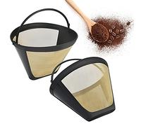STCRERAG 2 PZ Filtro Riutilizzabile per Caffè Filtri per Caffè in Acciaio Inox 304 Filtri Caffe Americano Misura 2 Filtro Fine a Rete 100 Mesh con Maniglia Permanente Percolatore per Macchina da Caffè
