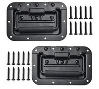 STCRERAG 2 PZ Maniglie Pieghevoli Metalliche per Casse Maniglie per Scatola di Trasporto con 20 Viti M4 Maniglie per Scatola in Metallo Antiruggine Maniglie Pieghevoli Maniglia per Scatola Hardware