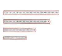 STCRERAG 4 Pz Set di Righello in Acciaio Inossidabile Righelli Metallo Bilancia a Doppia Faccia 15cm/20cm/30cm/40cm Righelli di Precisione Acciaio Inox per Ingegneria, Insegnamento, Ufficio - Argento