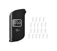 Stdlyxun Etilometro Portatile Certificato - Alcol Test Portatile,Etilometro Portatile per Uso Domestico,Alcol Test Alcolemico con Display LCD,Viene Fornito con 20 Ugelli di Soffiaggio Sostituibili