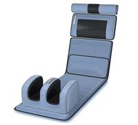 STDNERY Tappetino Massaggiante Con Cuscinetto Termico, Lettino For Massaggi Completo Del Corpo Con Cuscino For Massaggio Cervicale Shiatsu,Massaggiatori Con 10 Motori Vibranti(Grey Flannel)