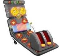 STDNERY Tappetino Massaggiante Impastatore Con 20 Testine For Il Sollievo Di Tutto Il Corpo - Dolore Alla Schiena, Lombare E Alle Gambe - Materasso Riscaldante Sedia Massaggiante(Grey Plush)