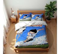 Ste-X Copripiumino Captain Tsubasa Per Bambina E Bambino in Morbida Microfibra Caldo E Confortevole Con Cerniera Nascosta Include 2 Federe 50 X 75 Cm (CT 04,150x200cm)