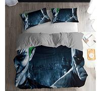 Ste-X Copripiumino Supereroe Batman Dormitorio per Studenti in Cotone Delicato sulla Pelle Semplice Casa per Dormire Nuda Matrimoniale (150x200cm,Pipistrello 03)