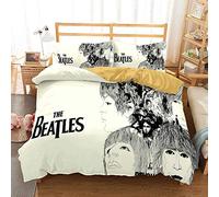 Ste-X Set Copripiumino Facile da Pulire | Dimensione Letto Matrimoniale | La Biancheria da Letto dei Beatles (150x200cm,Musica 05)