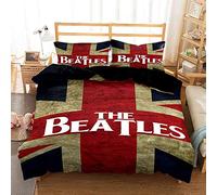 Ste-X Set Copripiumino Facile da Pulire | Dimensione Letto Matrimoniale | La Biancheria da Letto dei Beatles (200x200cm,Musica 01)