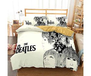 Ste-X Set Copripiumino Facile da Pulire | Dimensione Letto Matrimoniale | La Biancheria da Letto dei Beatles (220x240cm,Musica 05)