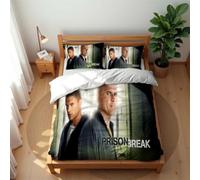 Ste-X Set Copripiumino Prison Break in Cotone Premium Collezione Biancheria Da Letto Anallergica E Antiacaro Traspirante Ideale Per L'estate (PB 01,200x200cm)