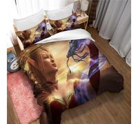 Ste-X Set Da Viaggio Copripiumino World of Warcraft E 2 Federe 80x80 Cm 100% Cotone 57 Fili Certificato Oekotex (wow 06,150x200cm)