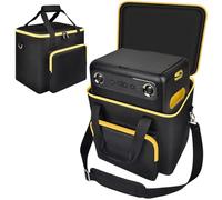 Steadtep Borsa compatibile con macchina karaoke intelligente Ikarao per adulti, custodia portatile per altoparlante karaoke con 2 microfoni wireless con tracolla (solo scatola), nero giallo