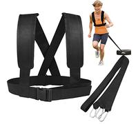 Steadybombb Imbracatura per Tirare la Slitta,Imbracatura da Slitta Professionale Imbracatura da Traino per Pneumatici Allenamento di Resistenza | Peso Slitta Allenamento Allenamento Cinghie