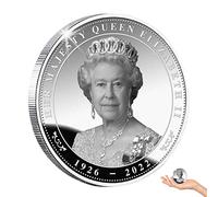 Steadybombb Monete della Regina Elisabetta II del Giubileo di Platino - Memorial 1926-2022 con cimeli di Monete di Sua Maestà la Regina | Collezioni di Monete Cimeli 'Anniversario Souvenir