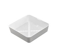STEADYKLEEN - Portaoggetti da doccia in plastica, adatto per ripiani doccia, sedili e panche con altri oggetti indispensabili per il bagno, alternativa al portaoggetti in rete, 21,6 x 6,3 cm