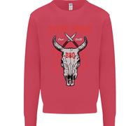 Steak House BBQ Teschio Di Mucca Grill Carne Uomo Felpa Maglione