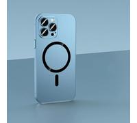 StealGuard - Full Body for iPhone, StealGuard Phone Case, Double-Sided Glass Snap Lock Phone Case, Magnetic Metal Snap-On Cases for iPhone 13/14/15/16 Pro Max (Blue,for iPhone14Plus)