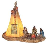 StealStreet ss-g-11390 nativi Americani con Lighting Tipi Collectible Indian Decoration Statue