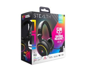STEALTH C6-100 LED Cuffie da gaming Sovrauricolari PS4/PS5, XBOX, Nintendo Switch, PC con microfono flessibile, jack da 3,5 mm, cavo da 1,5 m, Leggere, confortevoli e resistenti
