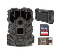 Stealth Cam Lettore/visualizzatore di schede SD con touch screen LCD da 4,3 pollici e pacchetto di rilevamento touch con fotocamera Trail da 14 MP con video, scheda di memoria da 32 GB e lettore di