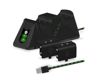 Stealth Dual USB Twin Battery Packs Caricatore Controller per Xbox Series S/X Nero