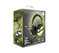 STEALTH PANTHER Wave - Cuffie da Gaming over-ear verde foresta, compatibili con PS4/PS5, XBOX, Switch, PC con microfono flessibile, jack da 3,5 mm, cavo da 1,5 m, leggere, comode e resistenti