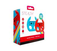 STEALTH Twin Pack per Nintendo Switch e Switch OLED Joy-Con Racing Volante - Neon blu e rosso