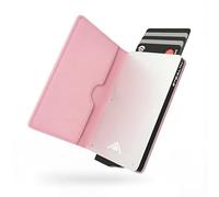 Stealth Wallet - Porta Tessere e Porta Carte di Credito Uomo RFID Alluminio | Alluminio e Pelle Sintetica o Vera | Slim Minimalista Portacarte RFID Pop-Up | Protezione Senza Contatto | Scatola Regalo