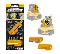 StealthMounts Dewalt XR & Flexvolt - Portainserti magnetico giallo a 45° e 90°, organizer per punte da trapano, perfetto per trapani e impatti Dewalt (confezione da 2)