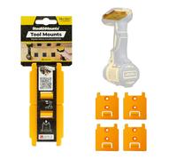 StealthMounts Portautensili per DeWalt MAX + XR + Flexvolt | Supporti per utensili elettrici DeWalt 18v + 20v + 54v + 60v | Confezione da 4 | Organizer per attrezzi giallo DeWalt