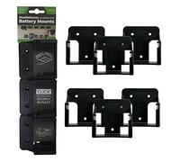 StealthMounts Supporti batteria neri Hikoki/Metabo HTP/Hitachi 18v | Porta batterie senza fili per utensili elettrici | Confezione da 6 | Organizzatori a clip per batteria Hikoki/Metabo HTP/Hitachi