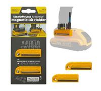 StealthMounts Yellow Magnetic Bit Holder | Drill Bit Organiser | Perfect Bit Holder Compatible with Dewalt XR & Flexvolt Drills and Impacts (2 Pack)