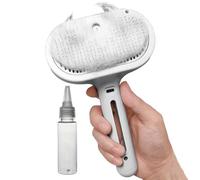 Steam Brush Cats, Pet Steams Brushes, Self Cleaning Misting Comb, Ergonomic Tool, Gentle Steamer Grooming with Large Tank for Bath, Shower, Dog, Home, Salon, 21.5/12/7 Inches