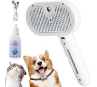 Steam Brush for Dogs,4-in-1 Cat Steam Brush for Long and Short Hair Dogs and Cats Pet Grooming Comb Remove Tangled Loose Hair