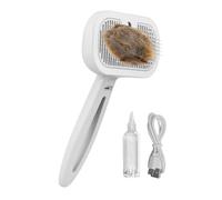 Steam Cat Brush, Slicker Pet Brush, Self-Cleaning Comb, Multifunctional Hair Removal Tool, Grooming Massage for Cats, Dogs, Home Use, 7.72x4.33x4.21 inches, 200 g, White