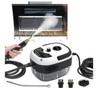Steam Cleaner,Car Steam Cleaner 2500w High-Temp Portable Machine,with 3 Brush Heads,10s Heat-Up,6 Speeds Adjustable, 1L Water Tank,for Kitchen Furniture Bathroom Car (White)