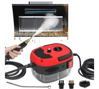 Steam Cleaner,Car Steam Cleaner 2500w High-Temp Portable Machine,with 3 Brush Heads,10s Heat-Up,6 Speeds Adjustable, 1L Water Tank,for Kitchen Furniture Bathroom Car (Red)