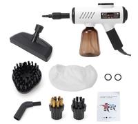 Steam Cleaner for Home, Handheld Portable Steam Cleaner High Pressure Steamer with 3 Temperature Settings Digital Display for Kitchen, Bathroom, Car Cleaning (White EU Plug 220V)